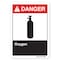 Signmission ANSI Danger, Decal, 10" x 7", Landscape, Oxygen, Oxygen OS-DS-D-710-L-19887 - alternate 1